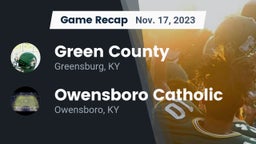 Recap: Green County  vs. Owensboro Catholic  2023