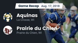 Recap: Aquinas  vs. Prairie du Chien  2018