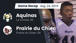 Recap: Aquinas  vs. Prairie du Chien  2019