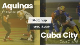 Matchup: Aquinas vs. Cuba City  2019