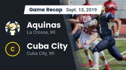 Recap: Aquinas  vs. Cuba City  2019