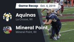 Recap: Aquinas  vs. Mineral Point  2019