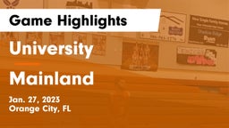 University  vs Mainland  Game Highlights - Jan. 27, 2023