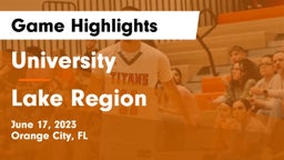 University  vs Lake Region  Game Highlights - June 17, 2023