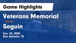 Veterans Memorial vs Seguin  Game Highlights - Jan. 24, 2020
