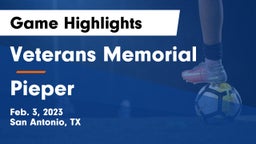 Veterans Memorial vs Pieper  Game Highlights - Feb. 3, 2023