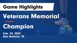 Veterans Memorial vs Champion  Game Highlights - Feb. 24, 2023