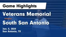 Veterans Memorial vs South San Antonio  Game Highlights - Jan. 5, 2024