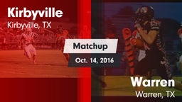 Matchup: Kirbyville vs. Warren  2016