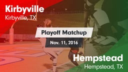 Matchup: Kirbyville vs. Hempstead  2016