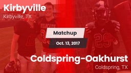 Matchup: Kirbyville vs. Coldspring-Oakhurst  2017