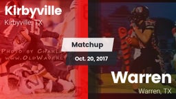 Matchup: Kirbyville vs. Warren  2017