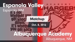 Matchup: Espanola Valley vs. Albuquerque Academy  2016