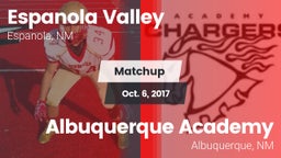Matchup: Espanola Valley vs. Albuquerque Academy  2017