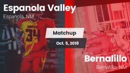 Matchup: Espanola Valley vs. Bernalillo  2018