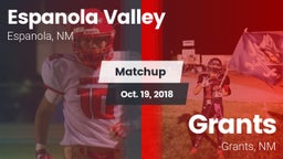 Matchup: Espanola Valley vs. Grants  2018