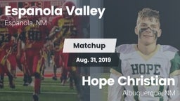 Matchup: Espanola Valley vs. Hope Christian  2019