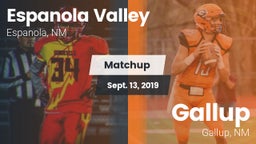 Matchup: Espanola Valley vs. Gallup  2019