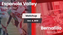 Matchup: Espanola Valley vs. Bernalillo  2019
