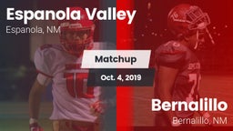 Matchup: Espanola Valley vs. Bernalillo  2019