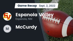 Recap: Espanola Valley  vs. McCurdy 2022