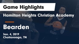 Hamilton Heights Christian Academy  vs Bearden Game Highlights - Jan. 4, 2019