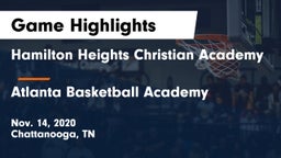 Hamilton Heights Christian Academy  vs Atlanta Basketball Academy  Game Highlights - Nov. 14, 2020