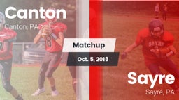 Matchup: Canton vs. Sayre  2018