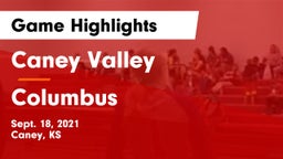 Caney Valley  vs Columbus  Game Highlights - Sept. 18, 2021
