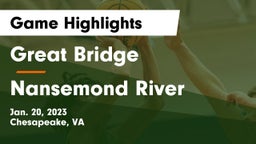 Great Bridge  vs Nansemond River  Game Highlights - Jan. 20, 2023