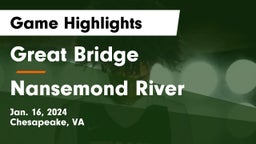 Great Bridge  vs Nansemond River  Game Highlights - Jan. 16, 2024