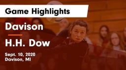 Davison  vs H.H. Dow  Game Highlights - Sept. 10, 2020