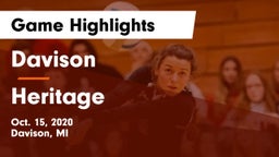 Davison  vs Heritage  Game Highlights - Oct. 15, 2020