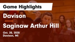 Davison  vs Saginaw Arthur Hill Game Highlights - Oct. 20, 2020