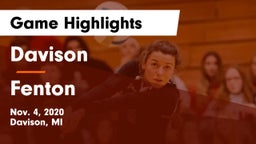 Davison  vs Fenton  Game Highlights - Nov. 4, 2020