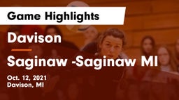 Davison  vs Saginaw -Saginaw MI Game Highlights - Oct. 12, 2021