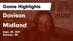 Davison  vs Midland  Game Highlights - Sept. 30, 2021