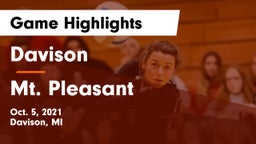 Davison  vs Mt. Pleasant  Game Highlights - Oct. 5, 2021