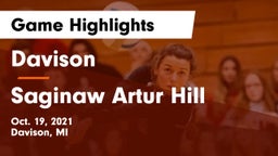 Davison  vs Saginaw Artur Hill Game Highlights - Oct. 19, 2021