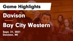 Davison  vs Bay City Western  Game Highlights - Sept. 21, 2021