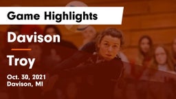 Davison  vs Troy  Game Highlights - Oct. 30, 2021
