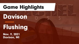 Davison  vs Flushing  Game Highlights - Nov. 9, 2021
