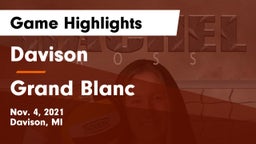 Davison  vs Grand Blanc Game Highlights - Nov. 4, 2021