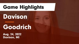 Davison  vs Goodrich  Game Highlights - Aug. 24, 2022