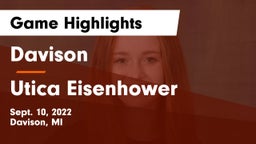 Davison  vs Utica Eisenhower Game Highlights - Sept. 10, 2022