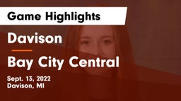 Davison  vs Bay City Central Game Highlights - Sept. 13, 2022