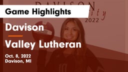 Davison  vs Valley Lutheran  Game Highlights - Oct. 8, 2022