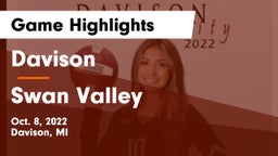 Davison  vs Swan Valley  Game Highlights - Oct. 8, 2022