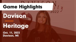 Davison  vs Heritage  Game Highlights - Oct. 11, 2022