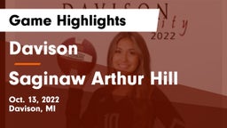 Davison  vs Saginaw Arthur Hill Game Highlights - Oct. 13, 2022